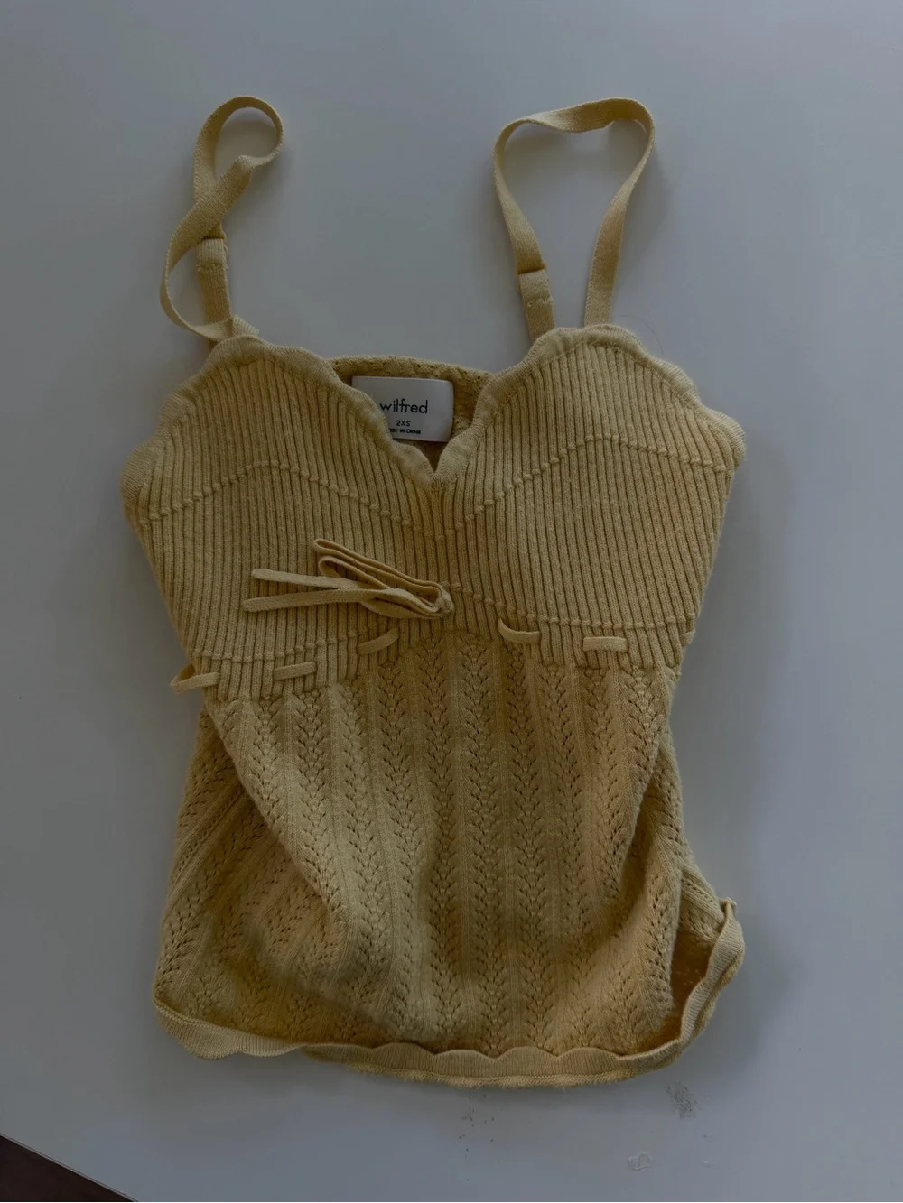Aritzia Wilfred yellow tank top - Picture 2 of 2